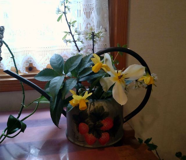 館内の花としつらえの写真