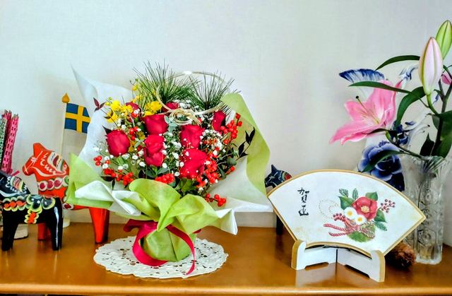 館内の花としつらえの写真